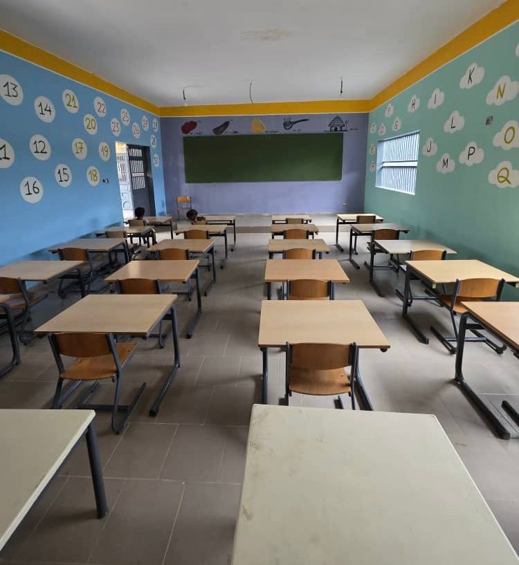 Salle de classe du Groupe Scolaire Notre Mère